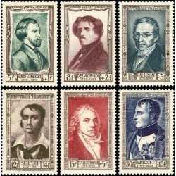 N°891-896 - 6 TIMBRES DE FRANCE NEUF ** DE LUXE.