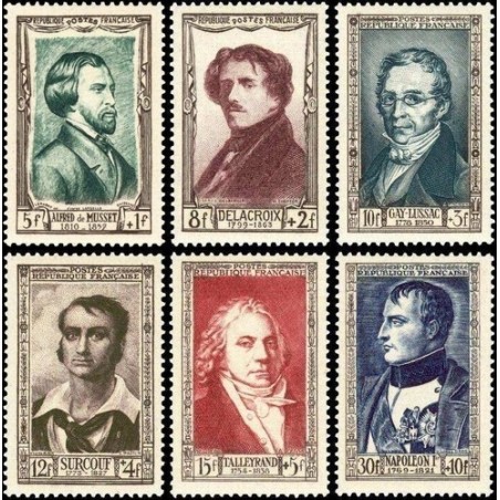 N°891-896 - 6 TIMBRES DE FRANCE NEUF ** DE LUXE.