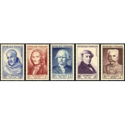 N°945-950 - 5 TIMBRES DE FRANCE NEUF ** DE LUXE.