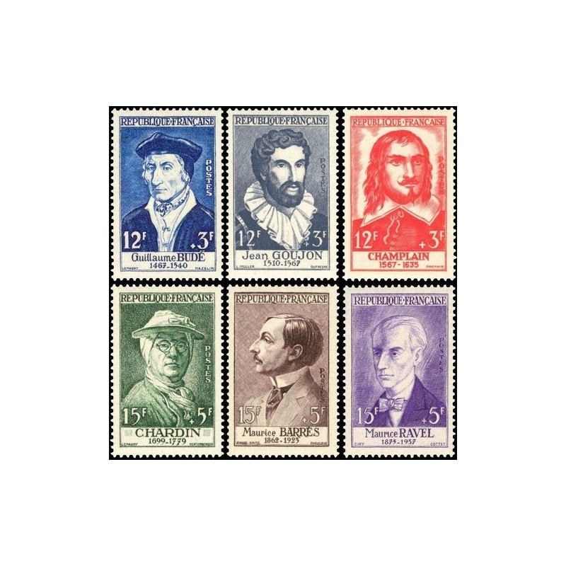 N°1066-1071 - 6 TIMBRES DE FRANCE NEUF ** DE LUXE.