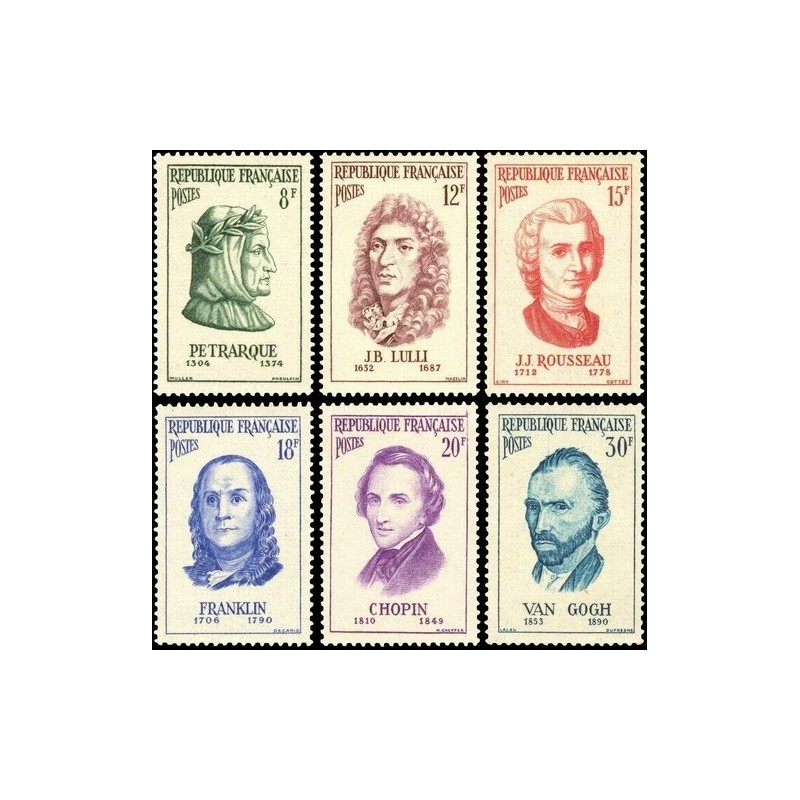 N°1082-1087 - 6 TIMBRES DE FRANCE NEUF ** DE LUXE.