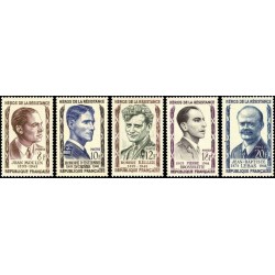 N°1100-1104 - 5 TIMBRES DE FRANCE NEUF ** DE LUXE.