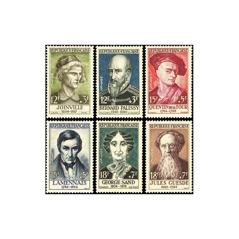N°1108-1113 - 6 TIMBRES DE FRANCE NEUF ** DE LUXE.