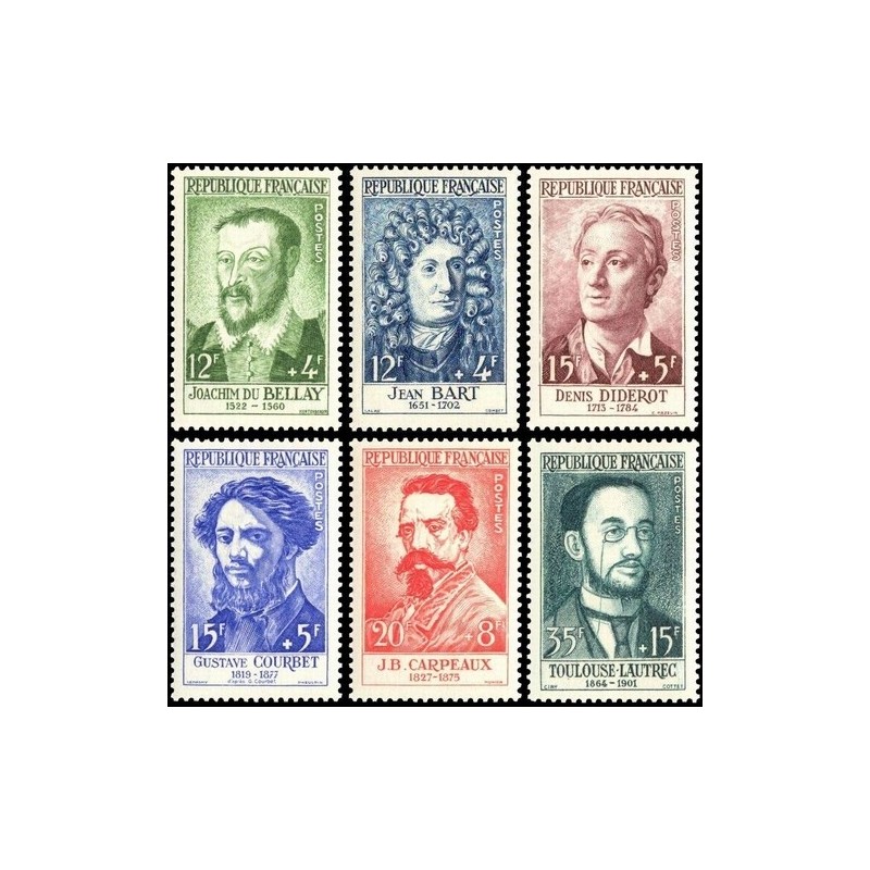 N°1166-1171 - 6 TIMBRES DE FRANCE NEUF ** DE LUXE.