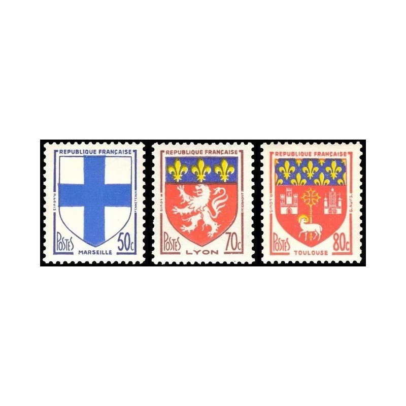 N°1180-1182 - 3 TIMBRES DE FRANCE NEUF ** DE LUXE.