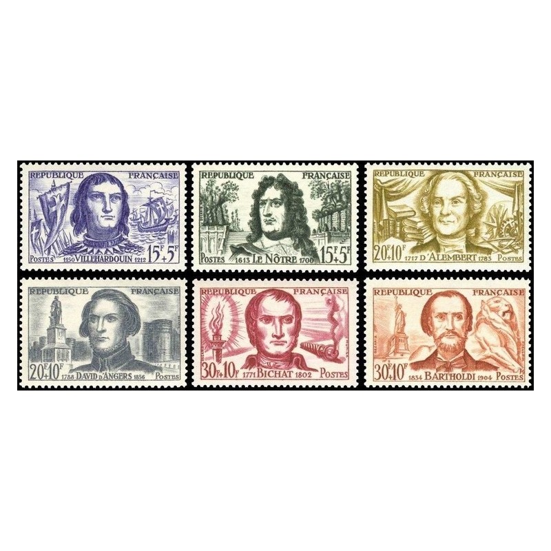 N°1207-1212 - 6 TIMBRES DE FRANCE NEUF ** DE LUXE.