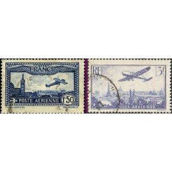 N°6+N°12 - 1930-Poste Aérienne Oblitéré.