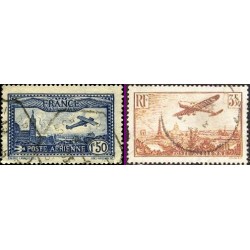 N°6+N°13 - 1930-Poste Aérienne Oblitéré.