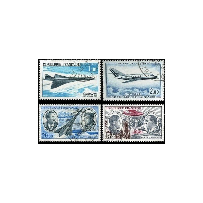 N°42+N°43+N°44+N°45 - 1965-Poste Aérienne Oblitéré.
