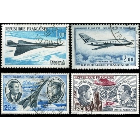 N°42+N°43+N°44+N°45 - 1965-Poste Aérienne Oblitéré.