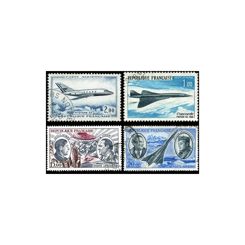 N°42+N°43+N°44+N°45 - 1965-Poste Aérienne Oblitéré.