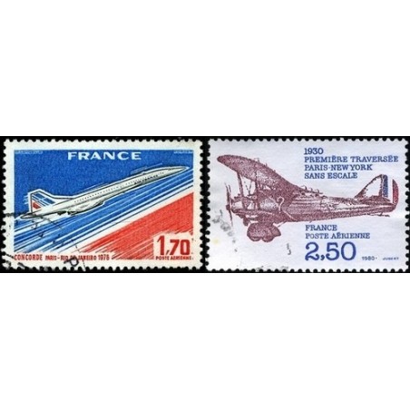 N°49+N°53 - 1980-Poste Aérienne Oblitéré.