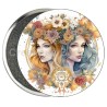 Badge Zodiaque Métal magnétique de 58 m/m avec Motif (GEMEAUX)
