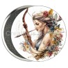Badge Zodiaque Métal magnétique de 58 m/m avec Motif (SAGITTAIRE)