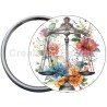 Badge Métal Miroir de 58 m/m avec Motif. (BALANCE).