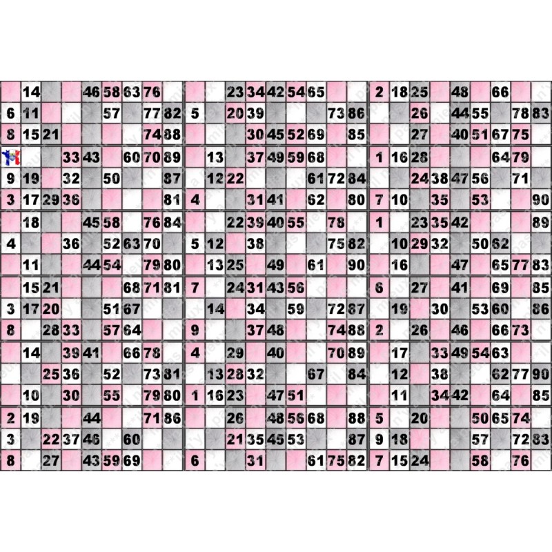 Plaque de 18 cartons de loto plastifié 200 microns neuf (A3) Pliable en 3.