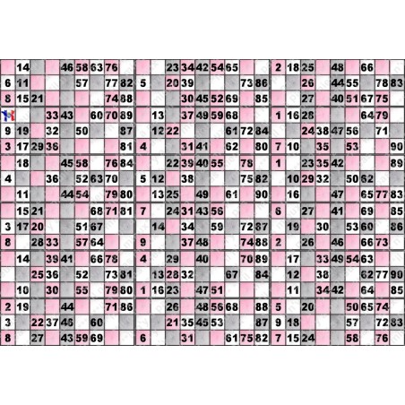 Plaque de 18 cartons de loto plastifié 200 microns neuf (A3) Pliable en 3.