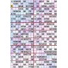 Plaque de 18 cartons de loto sur Papier Photo 260g Plié en 3 (A3+).
