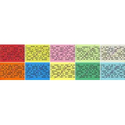 Lot de 10 Plaques de 6 cartons de loto plastifié pliable neuf (A4). Dont 2 Plaques offertes.