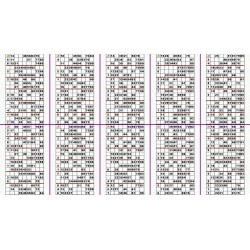 Lot de 10 Plaques de 6 cartons de loto plastifié pliable neuf (A4). Dont 2 Plaques offertes.