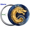 Badge Métal Miroir de 58 m/m avec Motif Zodiaque Chinois. (DRAGON).