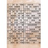 Plaque de 12 cartons de loto plastifié pliable neuf (A3).
