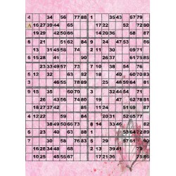 Plaque de 12 cartons de loto plastifié pliable neuf (A3).