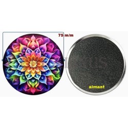 Badge Magnet Aimant 75 m/m avec Motif.