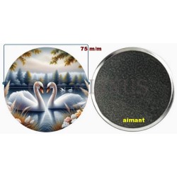 Badge Magnet Aimant 75 m/m avec Motif.