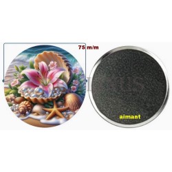 Badge Magnet Aimant 75 m/m avec Motif.