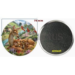 Badge Magnet Aimant 75 m/m avec Motif.