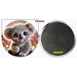 Badge Magnet Aimant 75 m/m avec Motif.