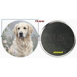 Badge Magnet Aimant 75 m/m avec Motif.