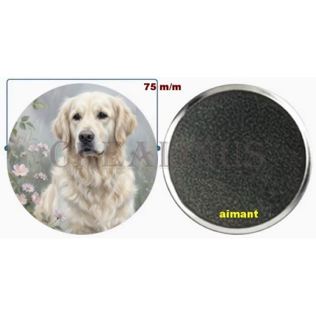 Badge Magnet Aimant 75 m/m avec Motif.