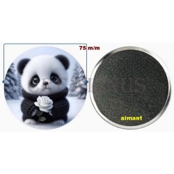 Badge Magnet Aimant 75 m/m avec Motif.
