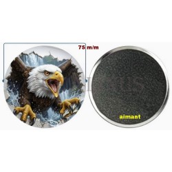 Badge Magnet Aimant 75 m/m avec Motif.
