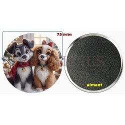 Badge Magnet Aimant 75 m/m avec Motif.