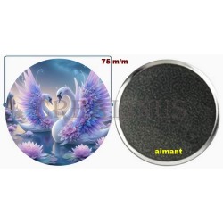 Badge Magnet Aimant 75 m/m avec Motif.