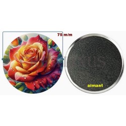 Badge Magnet Aimant 75 m/m avec Motif.