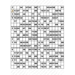 Plaque de 12 cartons de loto plastifié pliable neuf (A3).