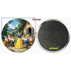 Badge Magnet Aimant 75 m/m avec Motif.