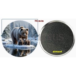 Badge Magnet Aimant 75 m/m avec Motif.