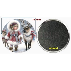 Badge Magnet Aimant 75 m/m avec Motif.