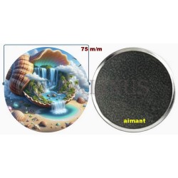 Badge Magnet Aimant 75 m/m avec Motif.