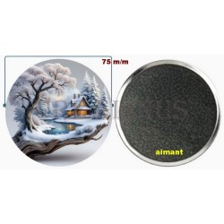 Badge Magnet Aimant 75 m/m avec Motif.