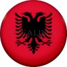 Badge Magnet Aimant 75 m/m avec Motif Drapeau (Albanie)