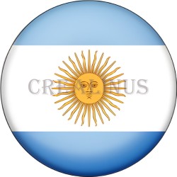 Badge Magnet Aimant 75 m/m avec Motif Drapeau (Argentine)