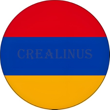 Badge Magnet Aimant 75 m/m avec Motif Drapeau (Arménie)