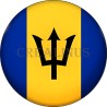 Badge Magnet Aimant 75 m/m avec Motif Drapeau (Barbade)