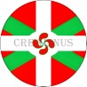 Badge Magnet Aimant 75 m/m avec Motif Drapeau (Basque)